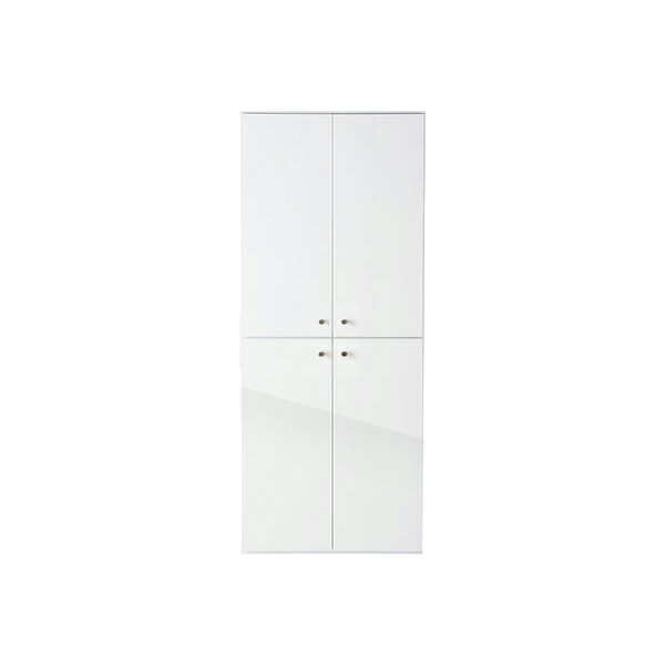●アイオ産業 【SL-750】鏡面白 下駄箱・玄関収納 スリムロングタイプ 間口750mm〔GC〕｜クローバー資材館