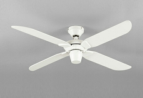 ▲βオーデリック/ODELIC 【WF054】シーリングファン AC MOTOR FAN モダンスタイル 器具本体(パイプ吊り) 簡易結線型 オフホワイト色 リモコン付属|クローバー資材館