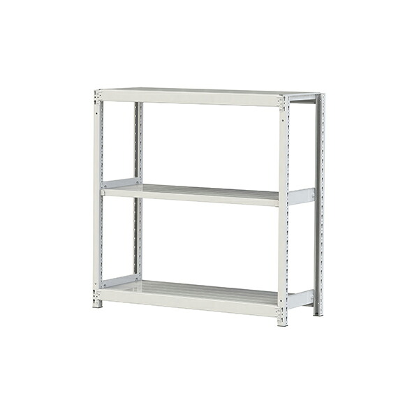●u.ヤマキン/山金工業【2S4445-3W】ボルトレス軽中量ラック(200kg/段) 3段 単体 間口1200mm 組立式