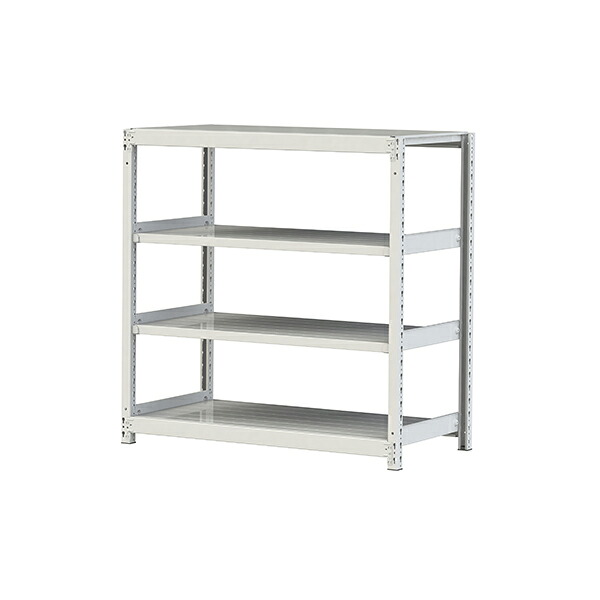 ●u.ヤマキン/山金工業【2S4460-4W】ボルトレス軽中量ラック(200kg/段) 4段 単体 間口1200mm 組立式｜クローバー資材館 19,610円