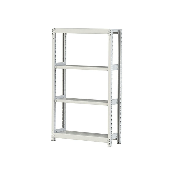 ●u.ヤマキン/山金工業【2S5330-4W】ボルトレス軽中量ラック(200kg/段) 4段 単体 間口900mm 組立式