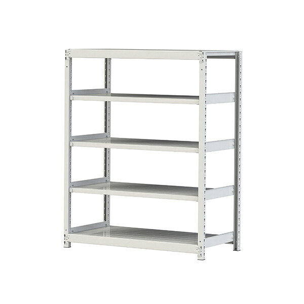 ●u.ヤマキン/山金工業【2S5460-5W】ボルトレス軽中量ラック(200kg/段) 5段 単体 間口1200mm 組立式 22,726円