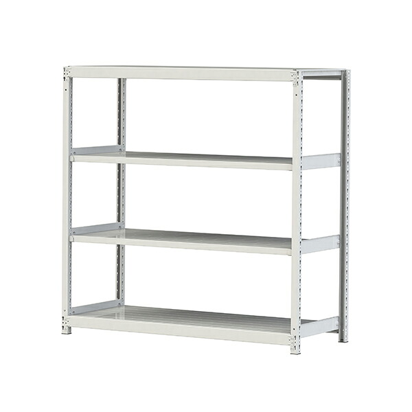●u.ヤマキン/山金工業【2S5560-4W】ボルトレス軽中量ラック(200kg/段) 4段 単体 間口1500mm 組立式