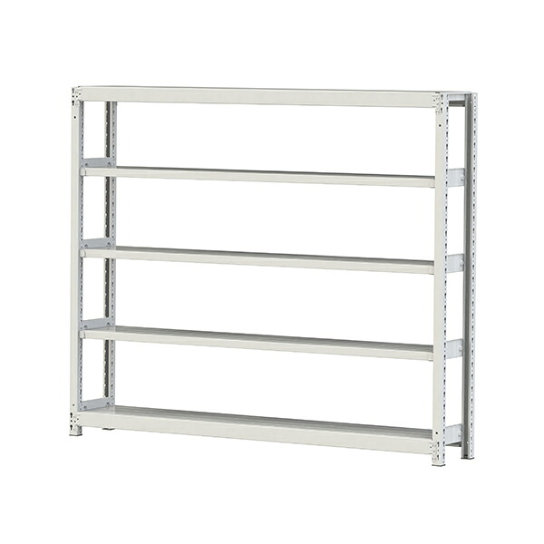 ●u.ヤマキン/山金工業【2S5630-5W】ボルトレス軽中量ラック(200kg/段) 5段 単体 間口1800mm 組立式