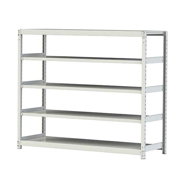 ●u.ヤマキン/山金工業【2S5660-5W】ボルトレス軽中量ラック(200kg/段) 5段 単体 間口1800mm 組立式 29,732円