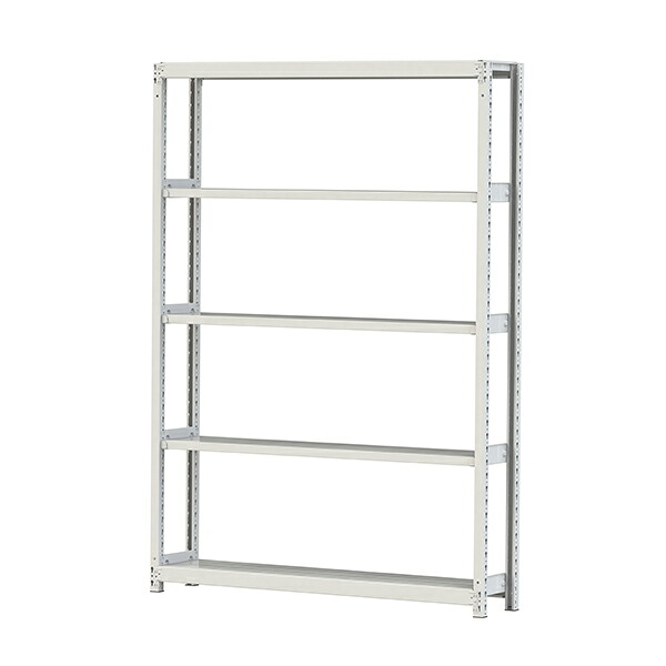 ●u.ヤマキン/山金工業【2S7530-5W】ボルトレス軽中量ラック(200kg/段) 5段 単体 間口1500mm 組立式｜クローバー資材館
