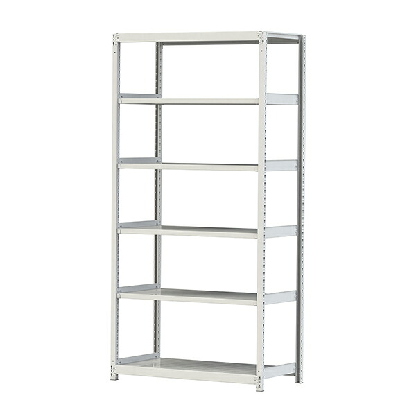 ●u.ヤマキン/山金工業【2S8460-6W】ボルトレス軽中量ラック(200kg/段) 6段 単体 間口1200mm 組立式