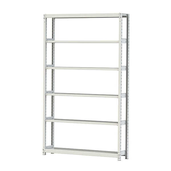 ●u.ヤマキン/山金工業【2S8530-6W】ボルトレス軽中量ラック(200kg/段) 6段 単体 間口1500mm 組立式｜クローバー資材館