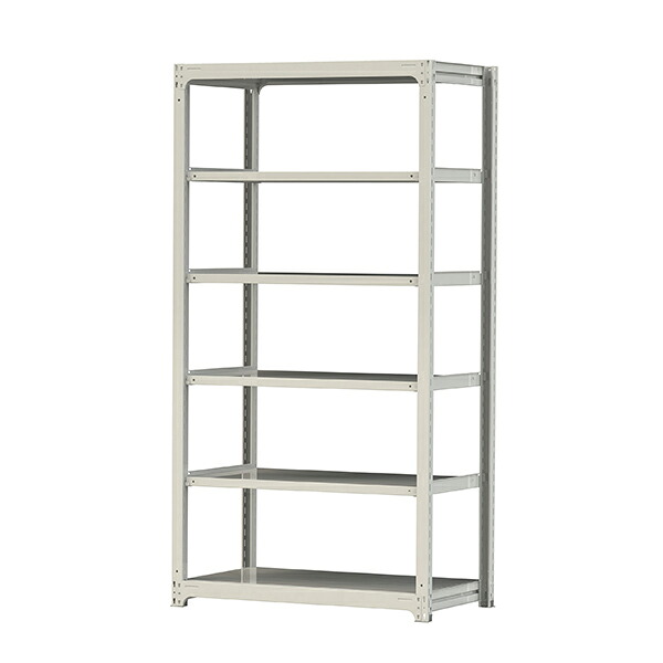 ●u.真っ盛りキン/山金工業【5S8470-6W】雄捻子受け答え中量仕合わせ(500kg/段) 6段 単体 高さ2400粍 白いこと薄墨色 精神的な統合式 収納家具-インテリア・寝具・収納-スチールラック・シェルフ