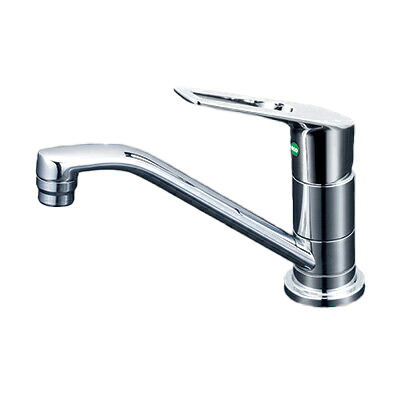 KVK 水栓金具【KM5011UTR2EC】取付穴兼用型・シングル混合栓 eレバー 200mmパイプ付 一般地用〔HB〕|クローバー資材館
