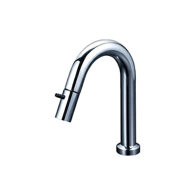 KVK 水栓金具【K1103LBH】立水栓(単水栓)先端吐止水付 ブレードホース接続式 吐水空間88mm 一般地・寒冷地共用〔HB〕