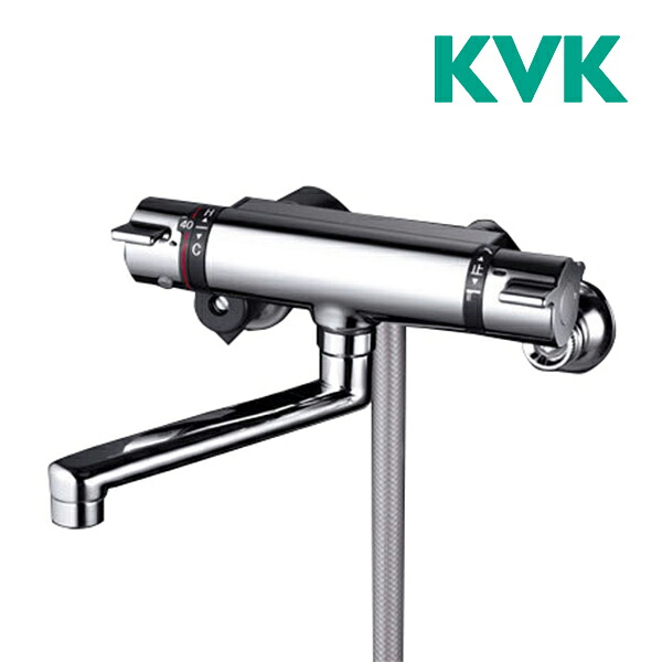 《店卸し資産あり》◆15時迄さし出し聞き入れる！KVK 水栓金具【KF800TMB】サーモスタット式シャワー メタリックホース・メタルヘッド付