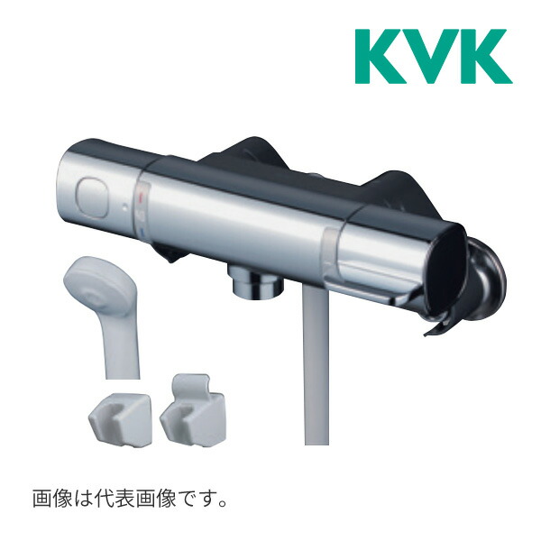 △《店卸し資産あり》◆15時迄さし出し聞き入れる！KVK 水栓金具【FTB100KRNT】風呂場用水栓 サーモスタット式シャワー