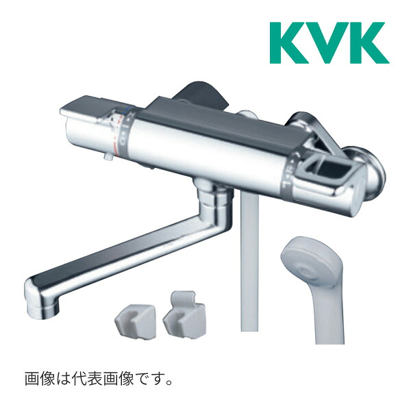 △《店卸し資産あり》◆15時迄積みだし差しゆるす！KVK 水栓金具【KF880WT】サーモスタット式シャワー 冷ややかさ地用