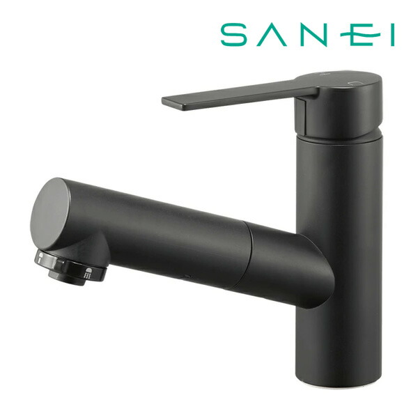 《在庫あり》◆15時迄出荷OK！三栄水栓/SANEI 【K37531EJV-MDP】シングルスプレー混合栓(洗髪用) マットブラック column｜クローバー資材館