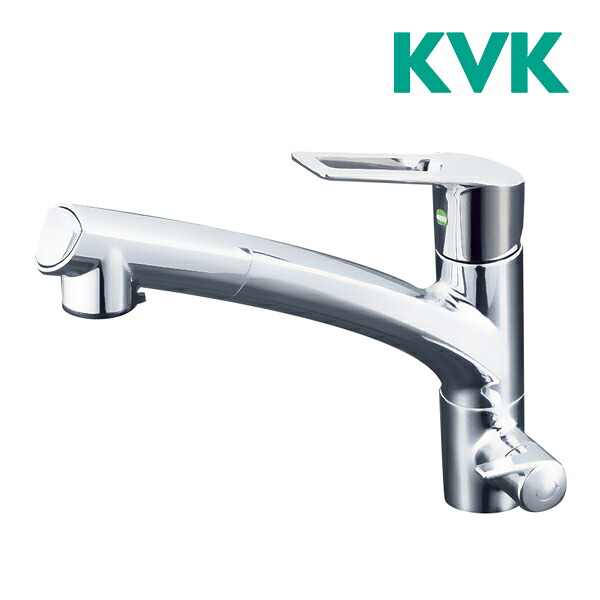 《店卸し資産あり》◆15時迄さし出し聞き入れる！KVK 水栓金具【KM5061NSCEC】浄水器付シングル生き肝式シャワー付雑ぜ合わせる栓水栓と浄水器(Z38450)が書き割りになっています