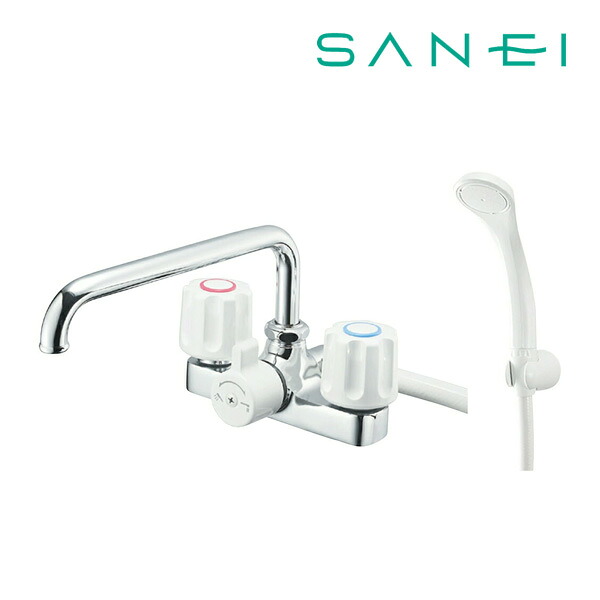 《在庫あり》◆15時迄出荷OK！∠三栄水栓/SANEI 水栓金具【SK710-W-13】ツーバルブデッキシャワー混合栓(共用形)