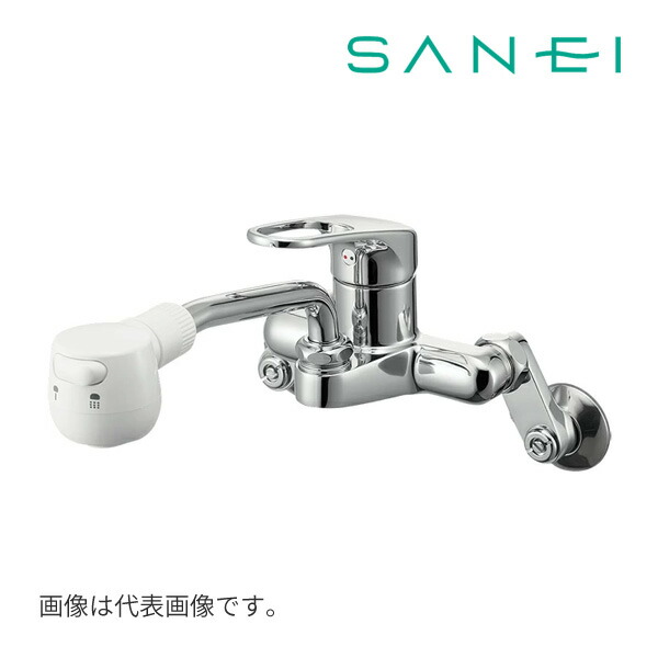 《在庫あり》◆15時迄出荷OK！∠三栄水栓/SANEI 【K27CM-W】シングル切替シャワー混合栓 キッチン水栓