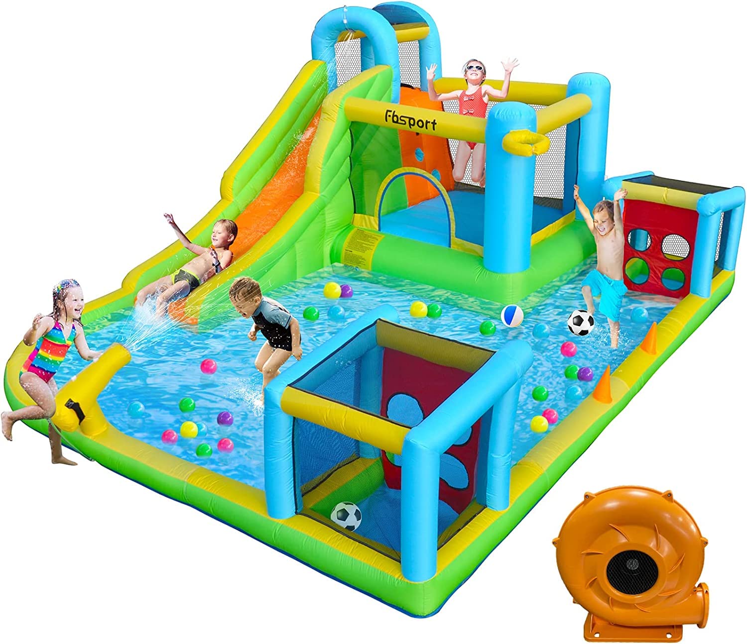 エア湖トランポリン エアートランポリンエアー遊具大型遊具 480 x 370 x 210 珊 室内 折りたたみ お座敷命のせんたく 室内遊具 バウンサー ちびっ子 エア湖 送風機 エア湖殴ること付き添い人 差し上げ物 キッズハウス プレイハウス スウィミングプール すべり台付き添い人