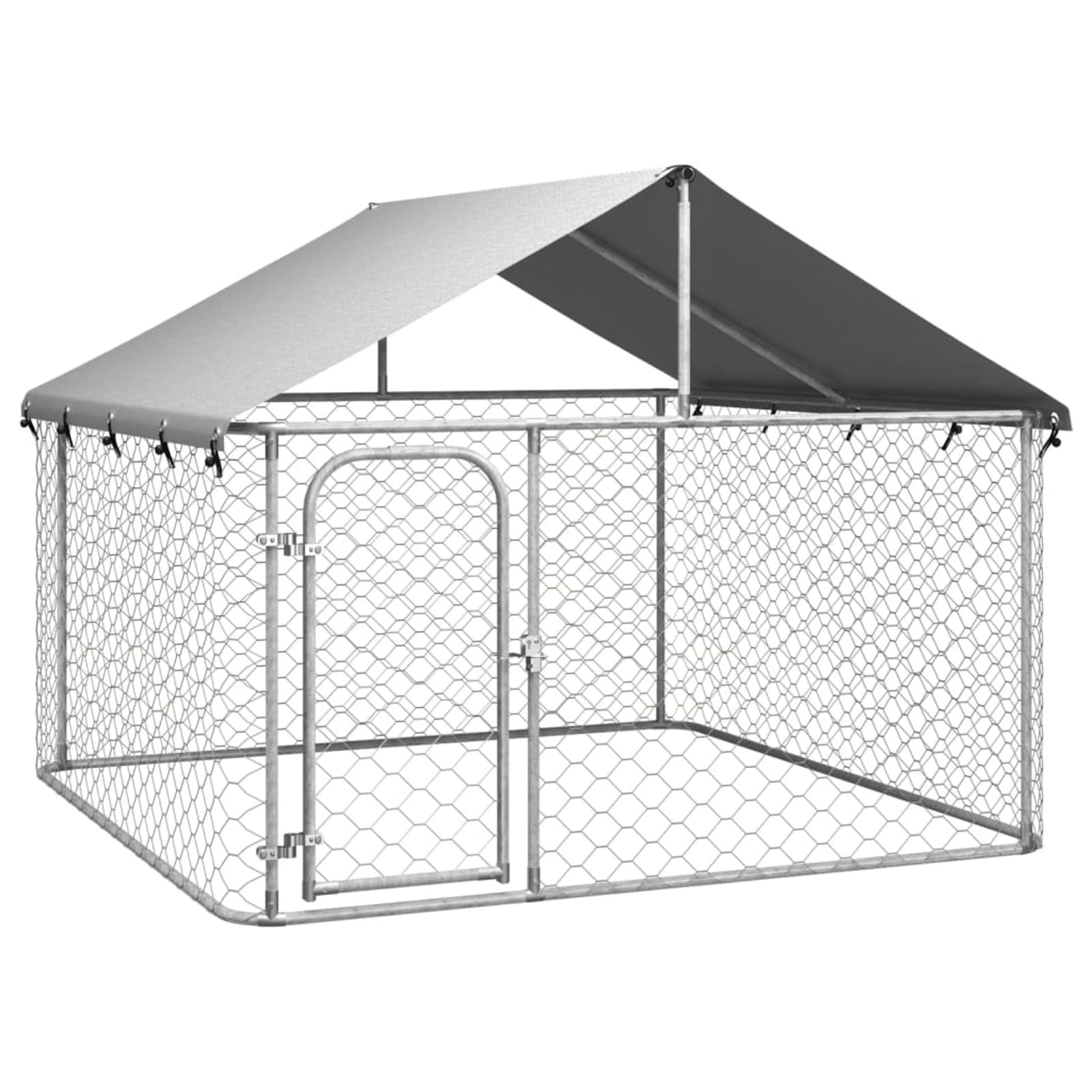 室外用犬掘っ立て小屋 大屋根付き添い人 200x200x150 珊