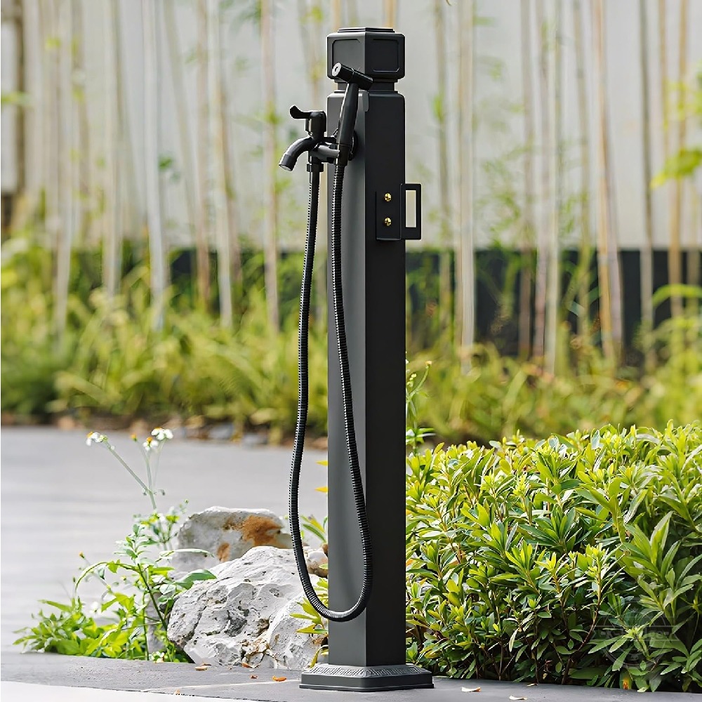 りっすいせん 室外 室外ステンレス鋼軽銀製ガーデンウォータータップ、水道の栓と吹きつける火器付き添い人、一本立ち式地べた築き上げるハイドラント、苑地、栽培所、うしろ側yd用