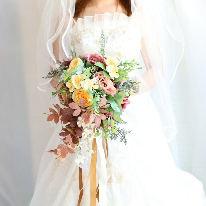 ブーケ 造花 ウェディングブーケ ブライダル 結婚式 前撮 ブーケ 手作り 海外挙式 キャンディーブーケ フラワー インテリア おじゃれ アレンジメント 花嫁 ギフト 造花花束 写真撮り 結婚祝い パーティー イベント