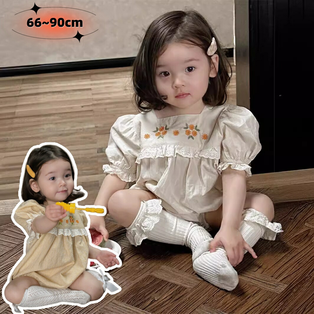 楽天市場】ベビー ロンパース 半袖 女の子 夏 カバーオール ベビー服