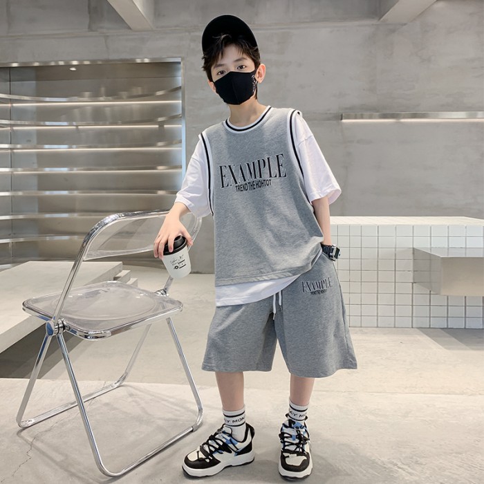 デニムセットアップ 男の子 セットアップ 夏 半袖 ハーフパンツ 運動 キッズ セットアップ 男の子 半袖 子供服 男の子 セットアップ 夏  通学 大きいサイズ 可愛い 韓国 子供 服 おしゃれ 小学生 幼稚園 中学生 高校生 120cm 130cm 140cm 150cm 160cm  170cm