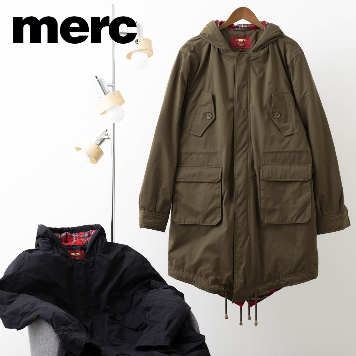 楽天市場】メルクロンドン メンズ モッズコート Merc London