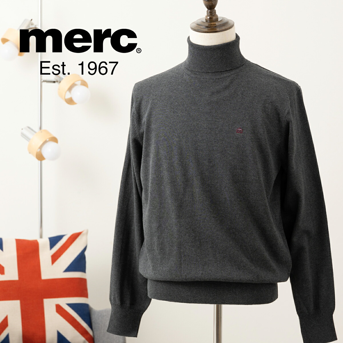 メルクロンドン ロールネックセーター ニット セーター タートルネック Merc London マールチャコール トップス レトロ モッズ シンプル ファッション プレゼント ギフト メンズ｜CLOZEST モッズメンズレディース