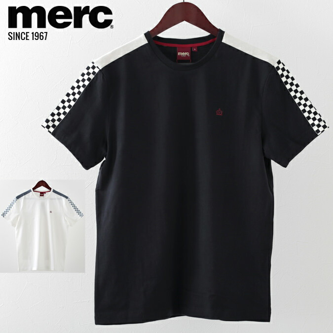 楽天市場 メルクロンドン メンズ Tシャツ Merc London チェッカー スカ 2色 オフホワイト ダークネイビー モッズファッション ギフト トラッド Clozest モッズメンズレディース