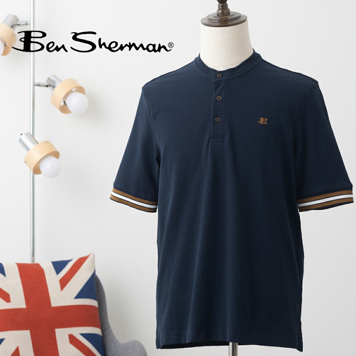 【楽天市場】Ben Sherman ベンシャーマン メンズ 半袖ポロシャツ ネオンレノンプリント ポロ レギュラーフィット ジョンレノン コラボ ロゴ  ブラック ティップライン オーガニックコットン ギフト モッズ ボタン開閉 トラッド : CLOZEST モッズメンズ ...