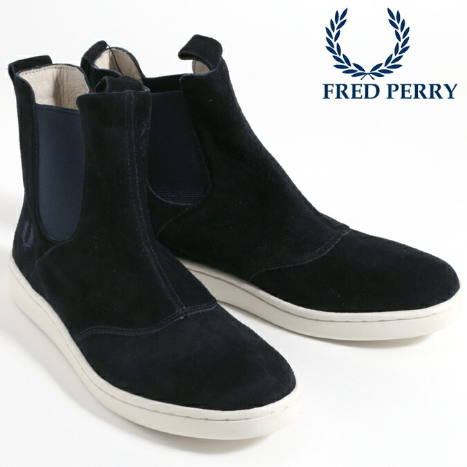 フレッドペリー Fred Perry シューズ スニーカー ハイカット ブーツ マスケル サイドゴア スウェード ネイビー メンズ レディース ギフト トラッド｜CLOZEST モッズメンズレディース