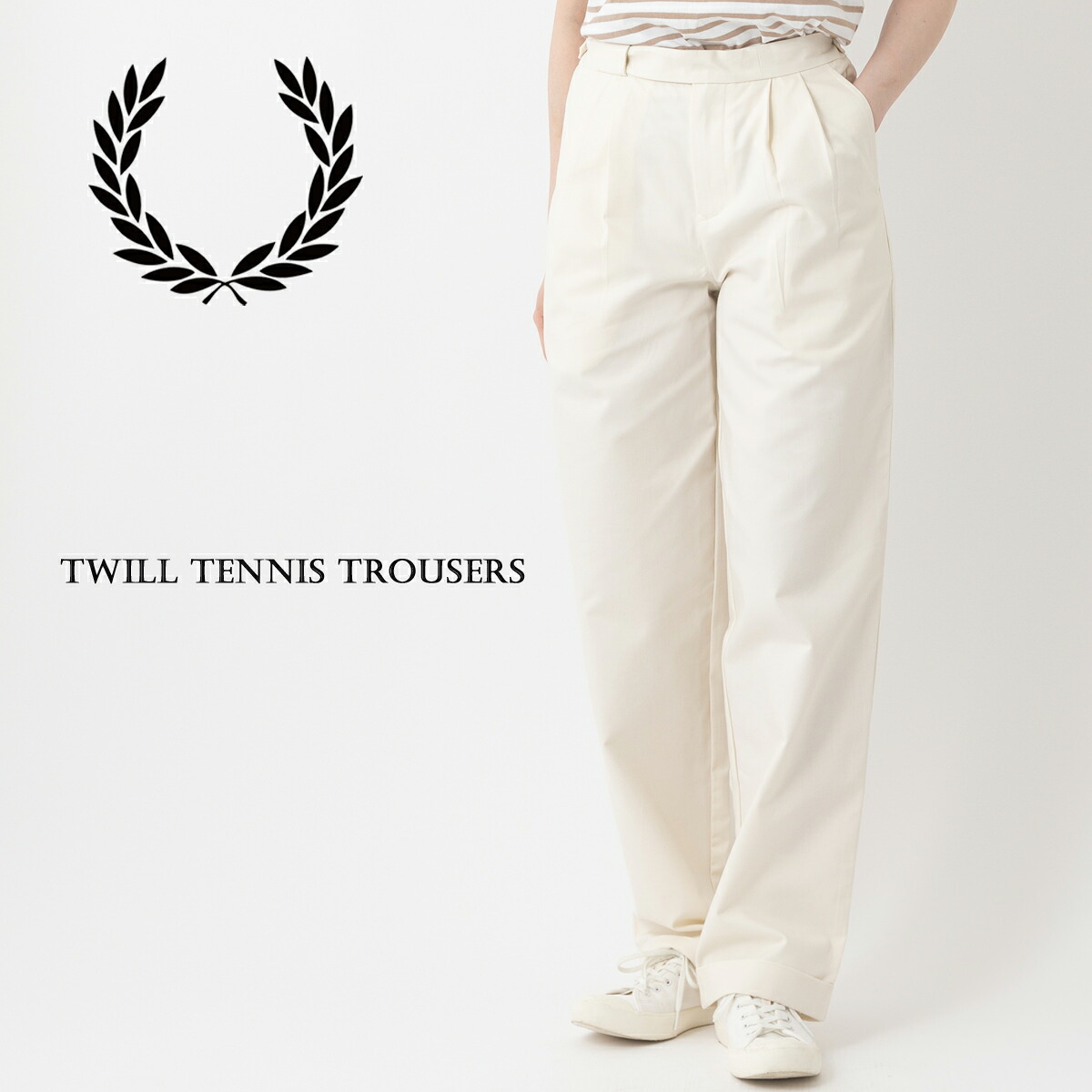 フレッドペリー トラウザー パンツ ツータックテニストラウザー 2025SS 新作 ボトムス Fred Perry エクリュ レトロ クラシック ウエスト調節可能 ユニセックス メンズ レディース 正規販売店 ギフト トラッド｜CLOZEST モッズメンズレディース 20,790円
