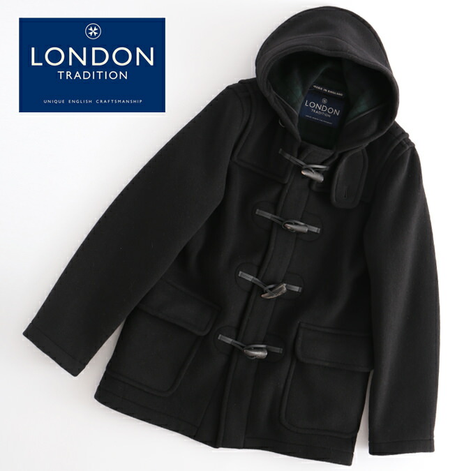 楽天市場 London Tradition メンズ スリムショートダッフルコート ブラック Martin 秋冬 英国製 ウール ロンドントラディション マーティン チェック 上着 Made In England ギフト 短い 厚手 防寒 トラッド Clozest モッズメンズレディース