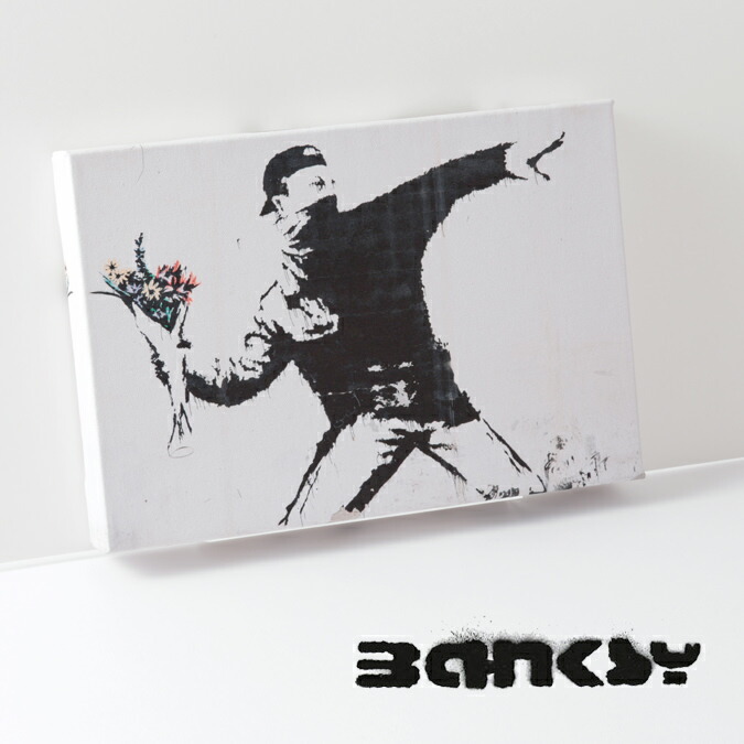 MOMA - バンクシー　ストロベリードーナツ　キャンバスアート　50×70cm Banksy MOMA - バンクシー ストロベリードーナツ キャンバスアート 50