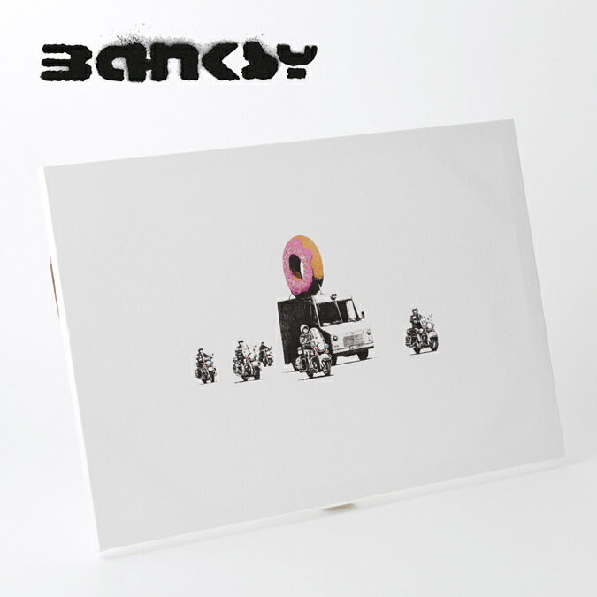 BANKSY CANVAS ART ストロベリー ドーナツ キャンバスアートファブリックパネル \