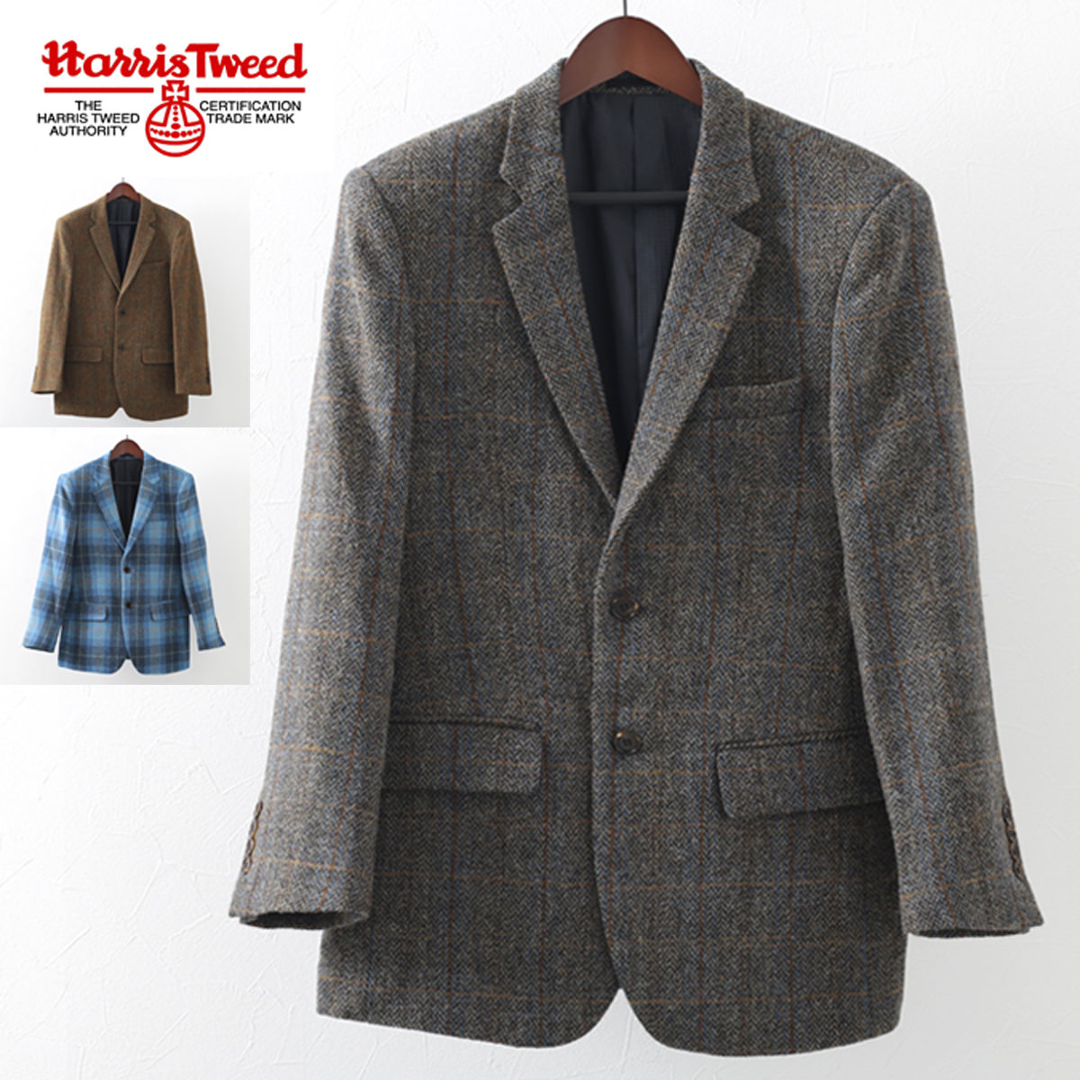 セール Sale ウール ハリスツイード 秋冬 aw メンズ ウールジャケット aw 新作 Harris ハリス Tweed Clothing チェック ピュア ファイン ウール メンズ Pure Fine Wool Jacket 上着 ハリス ツイード ギフト 紳士 高級 テイラー トラッド トラッド Clozest