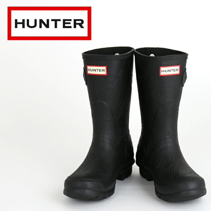 Sale ハンター 長靴 箱付き Sale 長ぐつ Hunter Short レインブーツ Wave オリジナルショートウェーブ オリジナル Hunwfs1000wtxblk 24 英国王室御用達 Original Texture 23 トラッド セール Sale ハンター Hunter レインブーツ 国内正規品 長靴 オリジナル