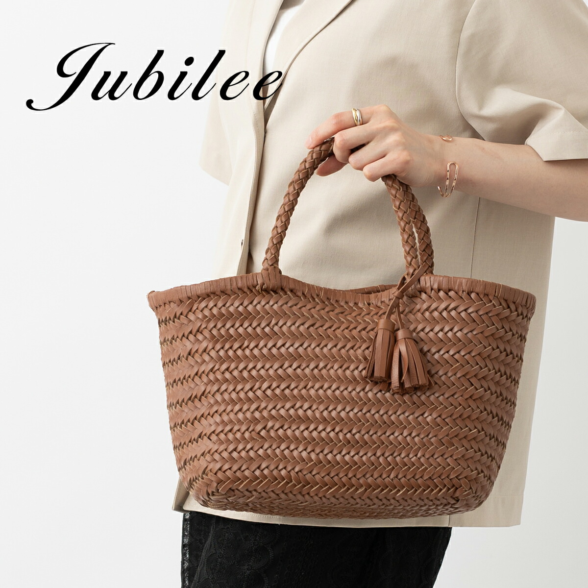 Jubilee ジュビリー 本水牛革 レザーカゴバッグ ジュビリー Jubilee メッシュ本水牛レザー かごトートバッグ