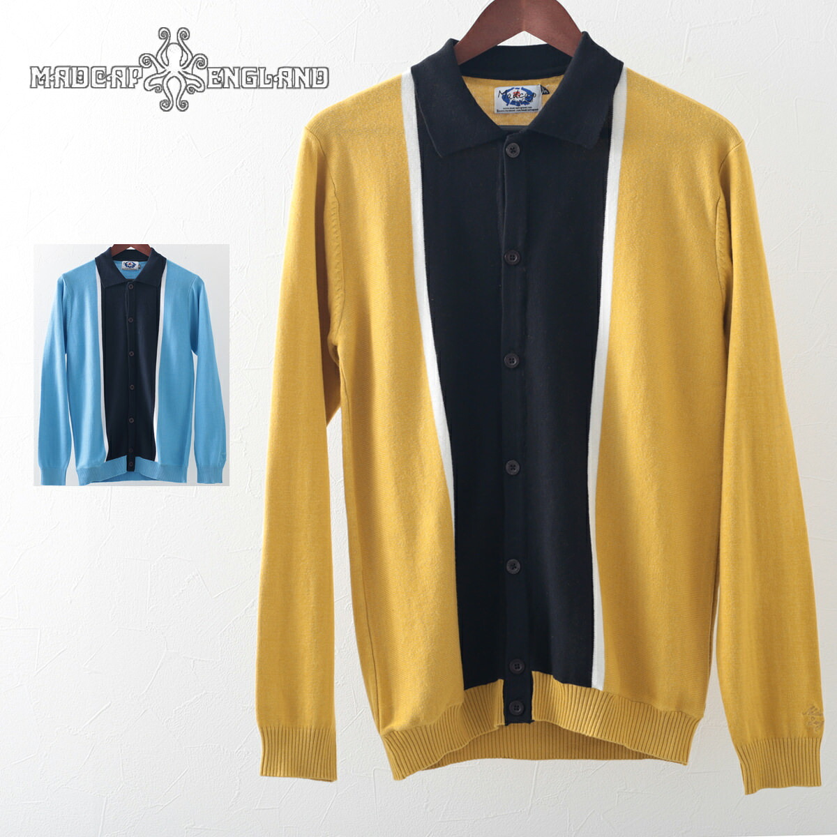 Madcap England マッドキャップ ニット カーディガン メンズ モッズファッション ギフト トラッド