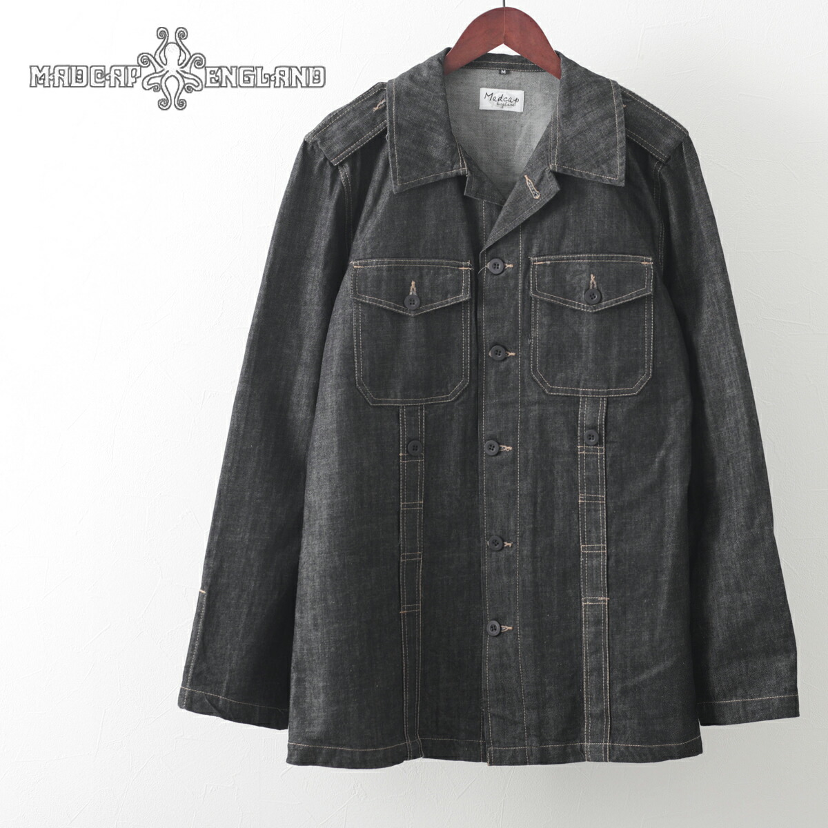 想像を超えての 楽天市場 Madcap England マッドキャップ ロング デニム ジャケット コットン ブラック メンズ プレゼント ギフト Clozest モッズメンズレディース 在庫限り Www Teckborn Com