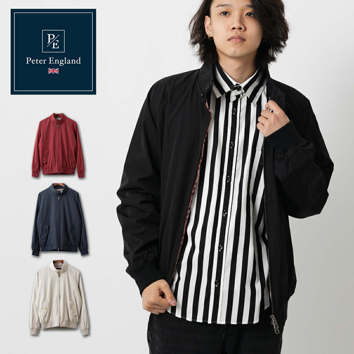 Peter England ピーターイングランド レザージャケット L ブラック メンズ