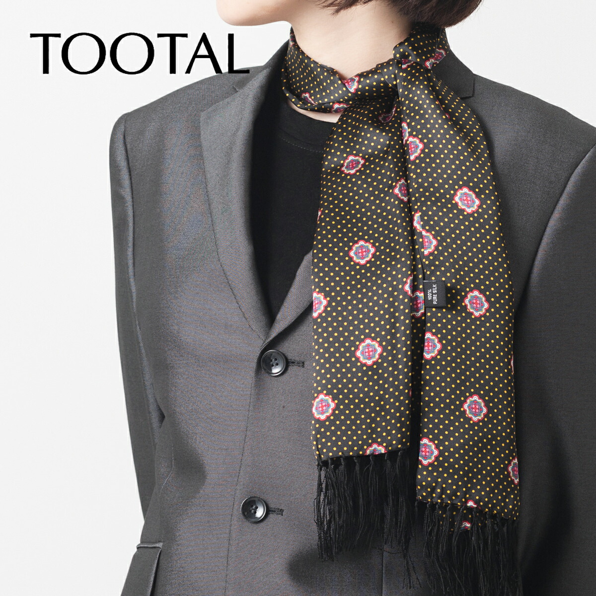 楽天市場】Tootal Vintage ユニセックス ピュアシルク スカーフ