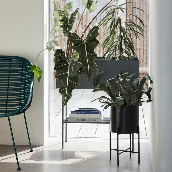 未使用 Hubschヒュプシュ 鉢カバー プランタースタンド カーキ φ25 ①