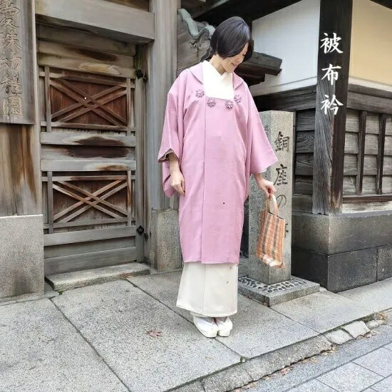 被布衿コート 新品 道行コート 鴇浅葱色 一昌オリジナル フォーマル 式事 お茶会着物 御仕立上り (3471RC)