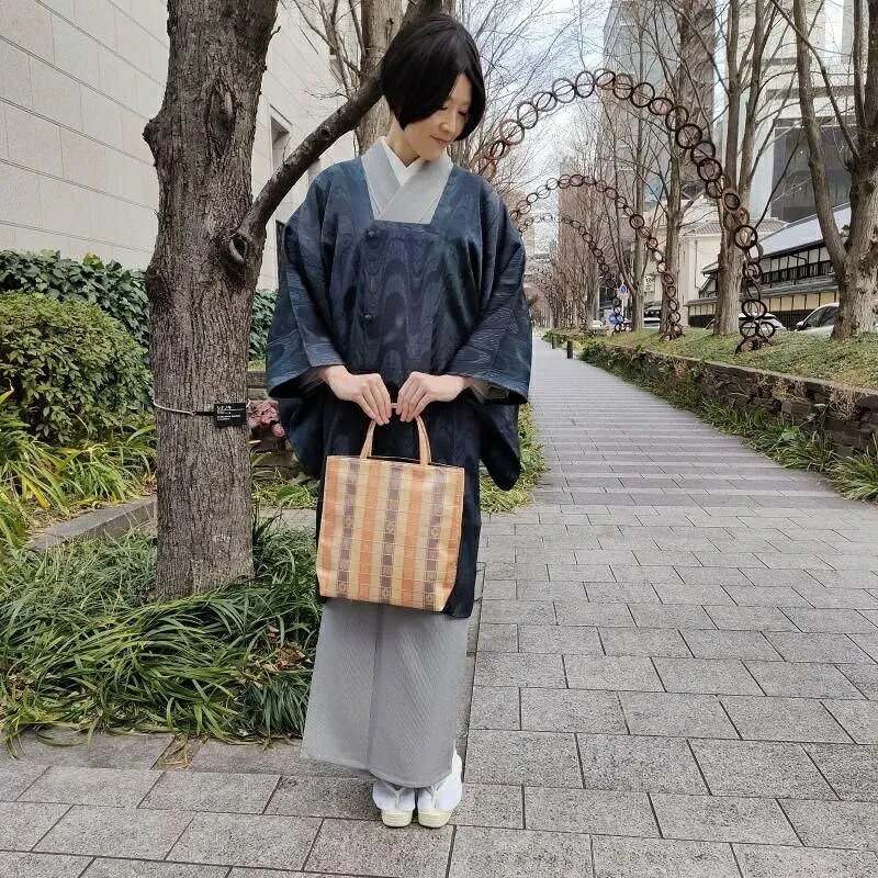 道行コート 紋意匠織 斎藤三才 和装コート フォーマル式事 御仕立上り(3491)