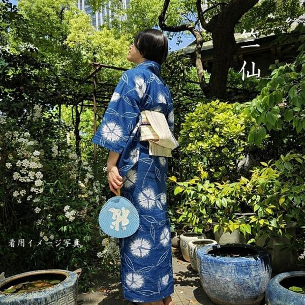 竺仙 鑑製 紅梅小紋 浴衣 単衣小紋 「綿紅梅」兼用 夏のカジュアル着物 反物(3500)【(10)撫子】