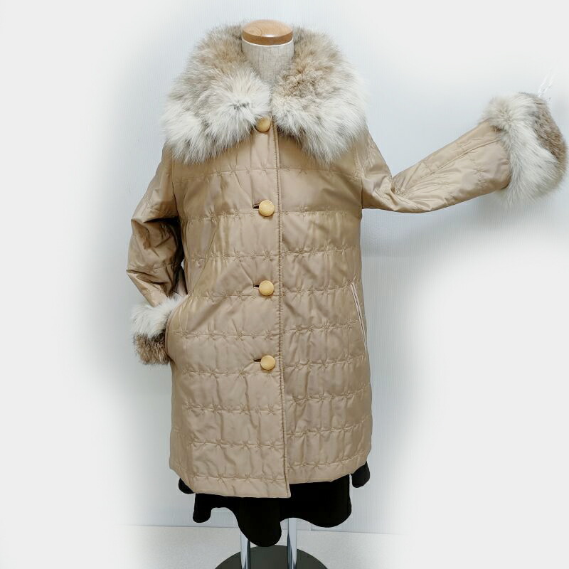 楽天市場】リンクス キャット ファー ロング コート ナチュラルカラー