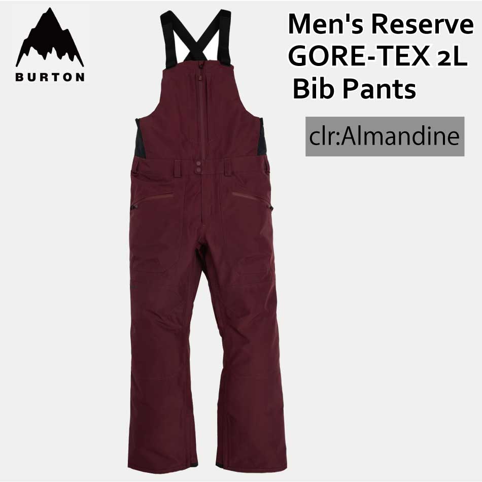 23-24 BURTON バートン メンズ ズボン下 スノーウェア ビブパンツ Reserve GORE?TEX 2L Bib Pants burton 取っておく スノボ 冬 2023-2024